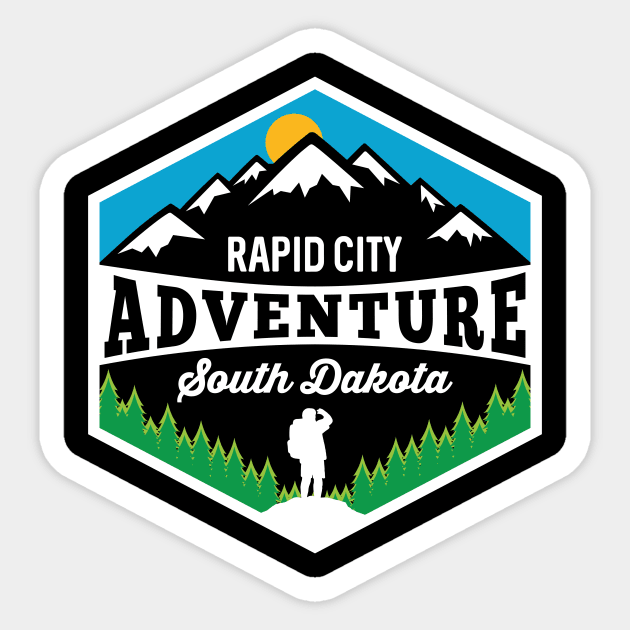 Rapid City Adventure South Dakota Hiking Wilderness Sticker by SouthDakotaGifts